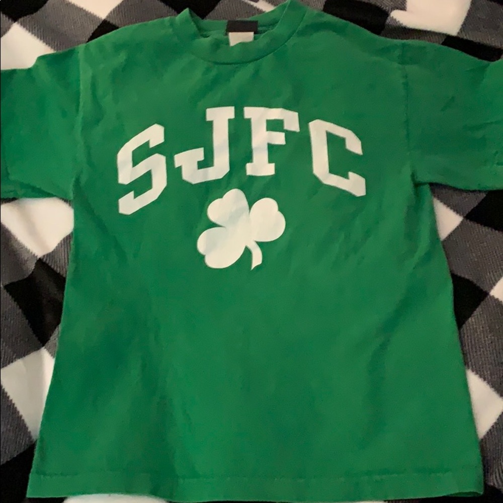 St John Fisher College shamrock at Patrick’s tee